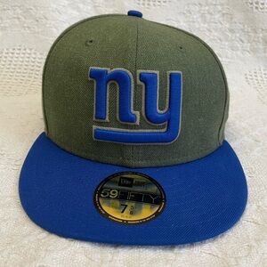 NFL New Era cap with embroidered NY in color blue.